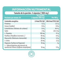 HEALTHADDICTION - Zleeep  Frmula Botnica Nocturna con L-Teanina, Pasiflora, Magnesio y 5HTP  60 Cpsulas de 450mg  Contribuye a la Relajacin Nocturna  