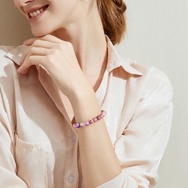 JoycuFF Gifts for Best Friend Crown Bracelets Gifts for Bestie Bff Friendship Gifts for Women Natural Stone Bracelets for Bestie Birthday Christmas Graduation Gifts for Bestie Her