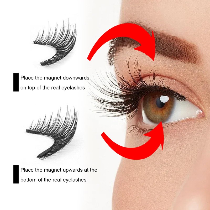 Generic Magnet Wimpern,Wasserdichtem Magnetic Lashes,Wiederverwendbare Wimpern Magnetisch,Magnetic Eyelashes,3D Effect Magnetic