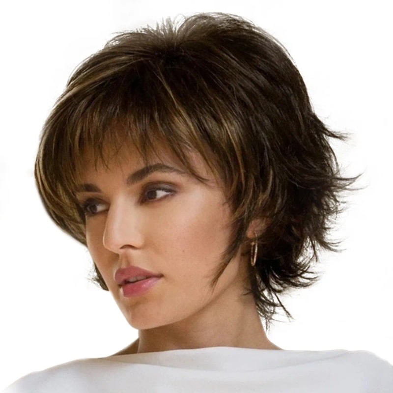 Pelucas Dama Corto Cabello De Moda Gradiente &si