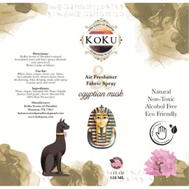 Egyptian Musk Air Freshener - Room Spray - Odor Eliminator - Deodorizer - Car Air Freshener - Home Spray - Linen Spray - Fabric Refresher - Non-Toxic - Alcohol Free - Made in USA (4 Oz)