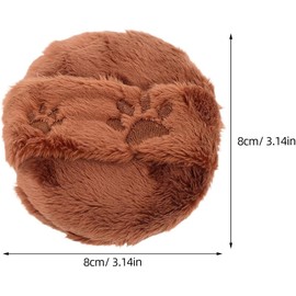 ULTECHNOVO Puff para Maquillaje Redondo Grande de Felpa y Poliéster Diseño Bordado de Dibujos Animados, Set de 2 Piezas en Caja para Uso Diario y Aplicación Amplia
