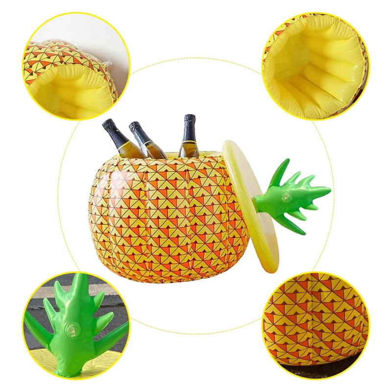 YIQXKOUY Inflatable Pineapple Shape Drink Holder Inflatable Boom Box Beverage