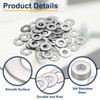 sourcing map M8 Flat Washer for Screw, 60Pcs Metal Washers