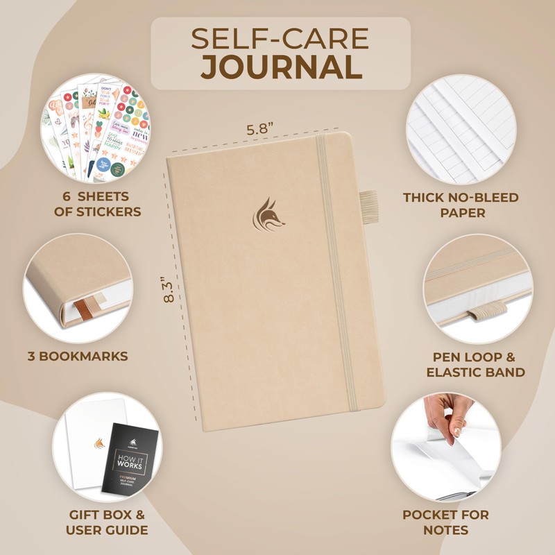 Clever Fox Self-Care Journal ¬Premium – Daily Gratitude & Mental