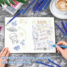 Pack of 12 Upgraded Refills 0.7 mm, Fri-xion Replacement Refill Fri ction Pens Replacement Leads Compatible with PIlot Frixions, Gel Pen Refills Erasable 0.7, Pen Replacement Leads 400 m Writing