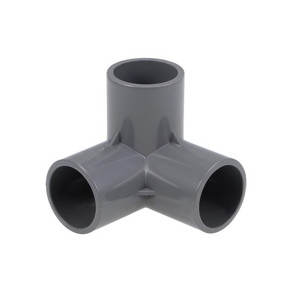sourcing map 3-Way PVC Angle Fitting 25 mm, Pack of