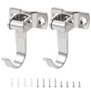 Handship 2Pcs 360° Rotatable Wall Hooks for Hanging, Stainless Steel