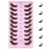 Leipple Half Lashes Natural Look Cat Eye False Eyelashes Wispy