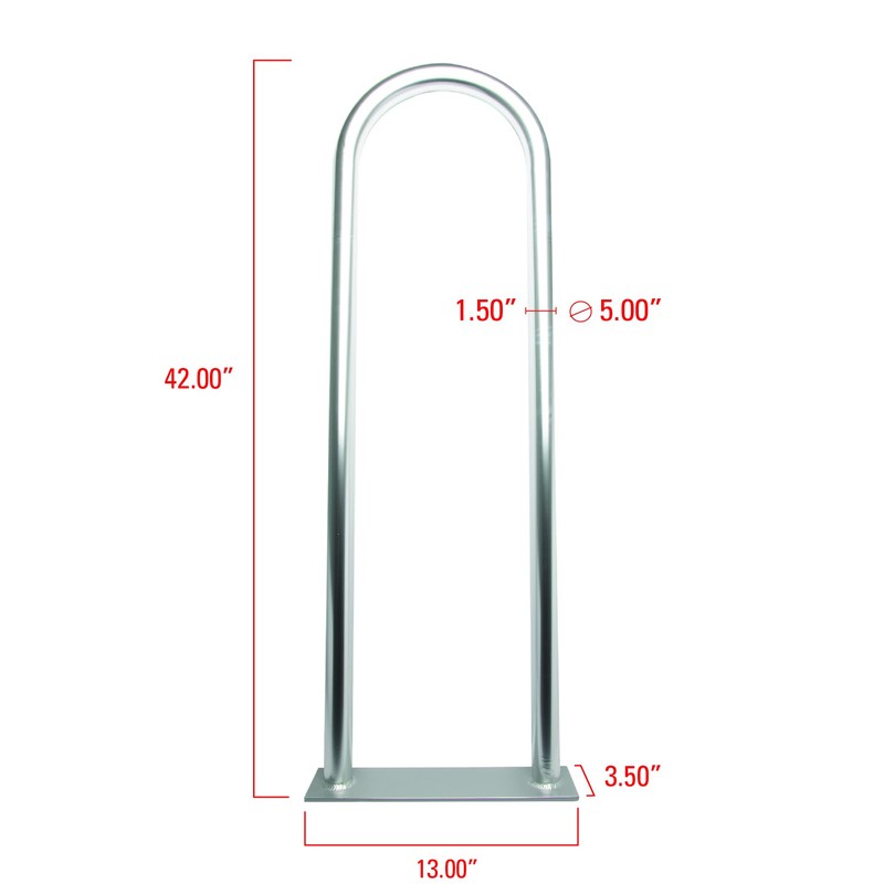 Extreme Max 3006.6915 Universal Aluminum Hand Rail with Base for
