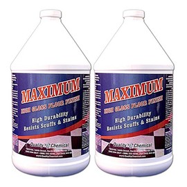 Quality Chemical Maximum High Solids Commercial Wax and High Shine Floor Finish - 128 oz (Pack of 2)