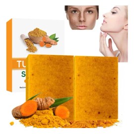 2pc Jabón Cúrcuma Para Baño Facial Y Corporal