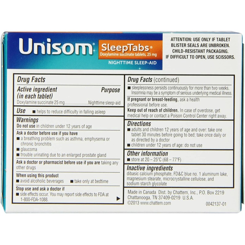Unisom Sleep Tablets 32 ct (Pack Of 3 Boxes)