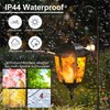 Dynaming 4 Pack Solar Flame Hanging Lights Outdoor, Halloween Solar
