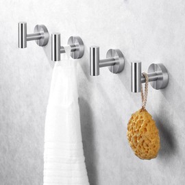 KES SUS 304 A2164-2-P4 Towel Holder Brushed Stainless Steel Set of 4