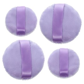 NOLITOY 4pcs Velour Powder Puff for Loose Makeup Soft Dual-sided Foundation Sponge for Even Application Cosmetic Puff for Women for All Skin Types