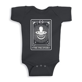 TATY Kids The Pacifier Tarot Card Baby Infant One Piece Bodysuit 12 Months Black