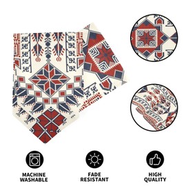 ALAZA Double-Sided Tatreez Decorative Palestinian Table Runner 14x108 Inches Long,Ethnic Nationality Table Cloth Runner for Wedding Birthday Party Kitchen Dining Home Everyday Decor