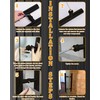 LVYIHAN Matte Black Round Barn Door Handles 12"/24"/36"/48"/59'', Pull Push