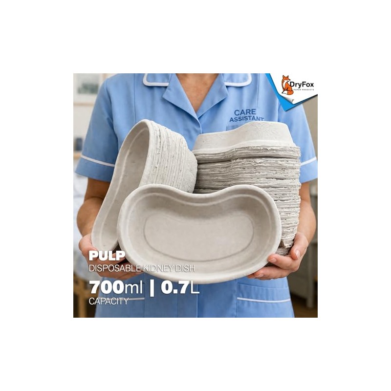 DryFox Pulp Disposable Kidney Dish 700ml / 0.7L | 80