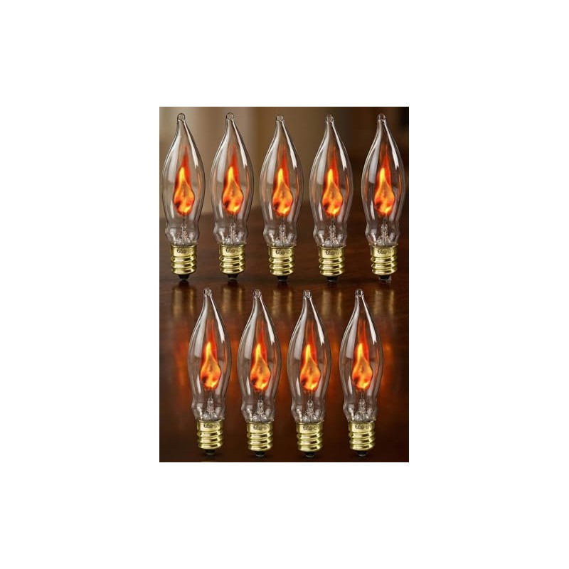 The Dreidel Company Electric Menorah Bulbs- 9 Flickering Flame Shaped
