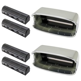 2025 Version 2 Pack Shaver Foil and Cutters Replacement for PRO Double FXFS2 Metal Shaver foil Replacement,Silver