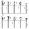 YUELUTOL Aluminum Cutting Bits Carbide Burr Set-10 Pieces With 3mm(1/8