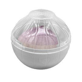 PUXING Onion Keeper Onion Saver Reusable Onion Storage Container Onion Holder Organizer Garlic Shaped Food Saver Storage Fruit and Vegetable Storage Holder Sealing Box for Refrigerators(COLOR:white)