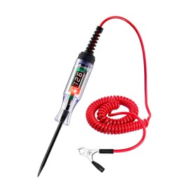 TerraShine Car Circuit Voltage Tester, Digital Power Tester, DC 3-48 V, LED Circuit Tester, Power Supply Check, Pen Type Cord Included, Route Detection, Polarity Detection, Performance Testing, Car