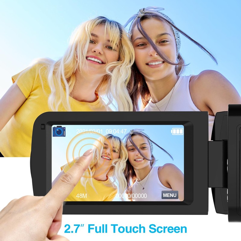 Dumjug 4K Digital Camcorder Video Camera with IR Night Vision,