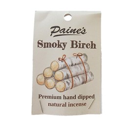 20 Sticks 11" Long Hand Dipped Natural Incense by Paine's Made in USA (Smoky Birch)
