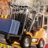 Hotfree 1/64 Mini RC Forklift Truck – 11 Channel, 2.4GHz APP & Remote Control, USB-C Rechargeable Alloy Construction, Mini Car Toy, 2-in-1 Fork & Hook, Birthday Gift for Kids & Adults:_Yellow