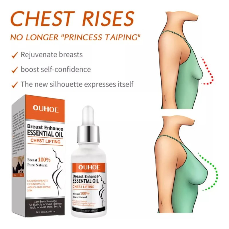 - Aceite Esencial For Estirar El Pecho, Embellecimiento De