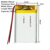 3.7V Lipo Polymer Rechargeable Battery for Bluetooth GPS (602540-750mah)