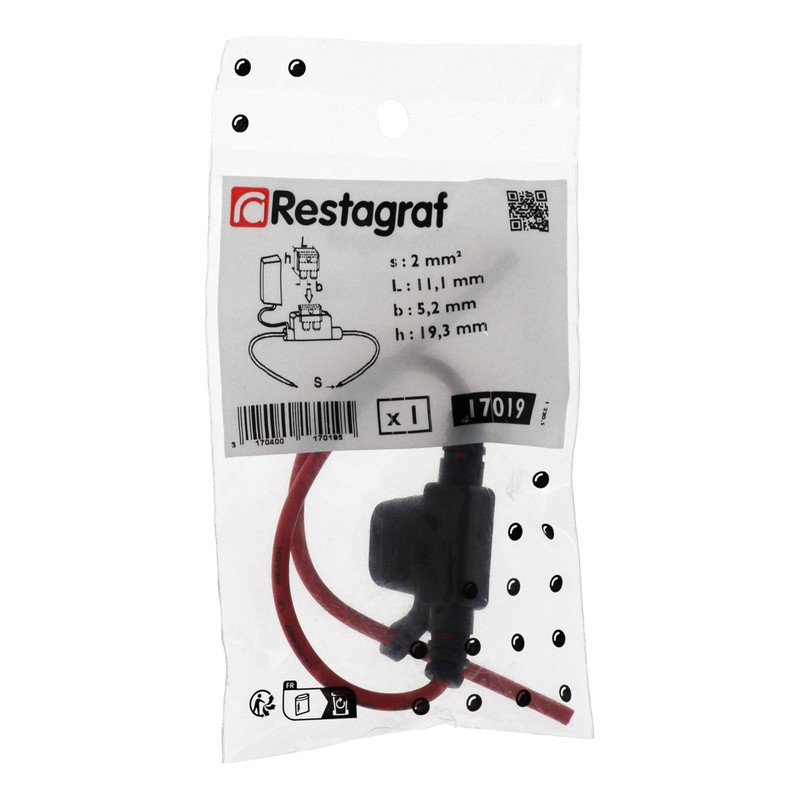 Sicherungshalter, wasserdicht, für Flachsicherung, Mini 32 V, 1 Stück