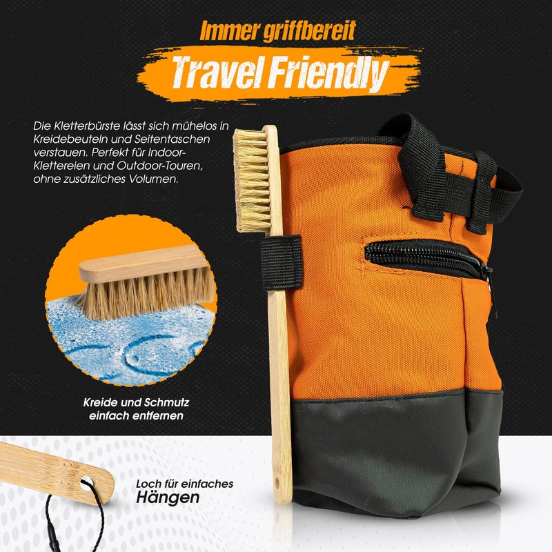 303 Climbing Brush - Sustainable Bamboo Climbing Brush for Chalk