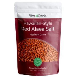 Viva Doria Hawaiian Red Alaea Sea Salt, Medium Grain, 2 lb (907 g)