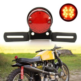 JMTBNO Motorcycle Rear Light 30 LED Motorcycle License Plate Lamp Brake Light Mudguard for Custom Chopper Bobber Cruise Scooter ATV