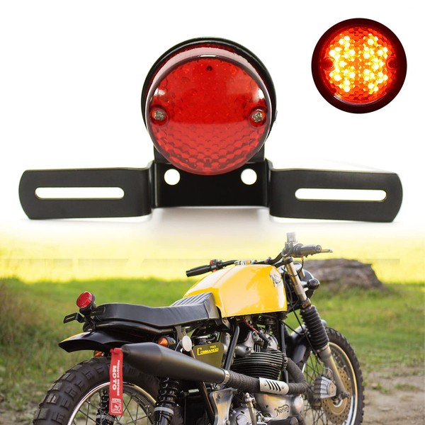 JMTBNO Motorcycle Rear Light 30 LED Motorcycle License Plate Lamp