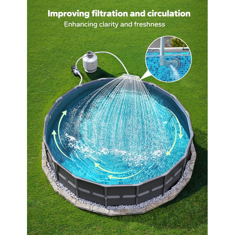POOLHACKER Original Pool Sprinkler Fountains for Above and In-ground Pools,