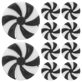 Garneck 10pcs Christmas Candy Ornament Hanging Candy Swirl Pop Plastic Candy Cane Pendant Mini White Black Peppermint Xmas Tree Lollipop for Christmas Tree Decorations