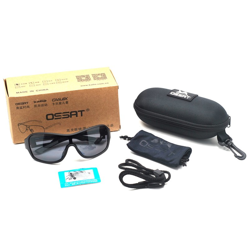 anteojos de sol deportivas, Negro, Large