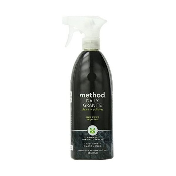 Method Daily Granite & Marble Cleaner Spray, Apple Orchard, 28 Ounce, (Pack of 3)