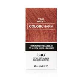 COLORCHARM Permanent Liquid Hair Color for Gray Coverage, 8RG Titan Red Blonde