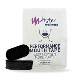 Dister Tiras Bucales Antirronquidos para Dormir  Pack de 30 Piezas Negras y Ovaladas  Promueven Respiración Nasal y Mejoran la Calidad del Sueño...   