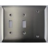 Mulberry Princess Style Satin Stainless Steel Three Gang Combo Wall
