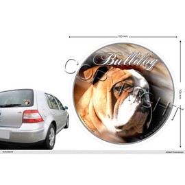 Pets-easy Circular Aufkleber Hund 10 cm English Bulldog
