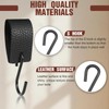 VARKAGE S Hooks Black with Leather Loop, Pack of 6
