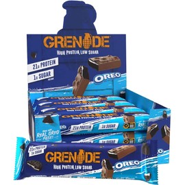 Grenade High Protein, Low Sugar Bar, Vanilla, 12 x 60g - Oreo