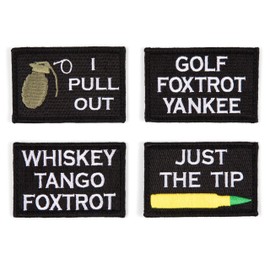 Tactical-Black Flag Patch 4-Pack Set, 2x3 inch, Embroidered, Hook and Loop, Military and Tactical Accessory for Clothing-Jackets-Hats-Backpacks (Set 2)